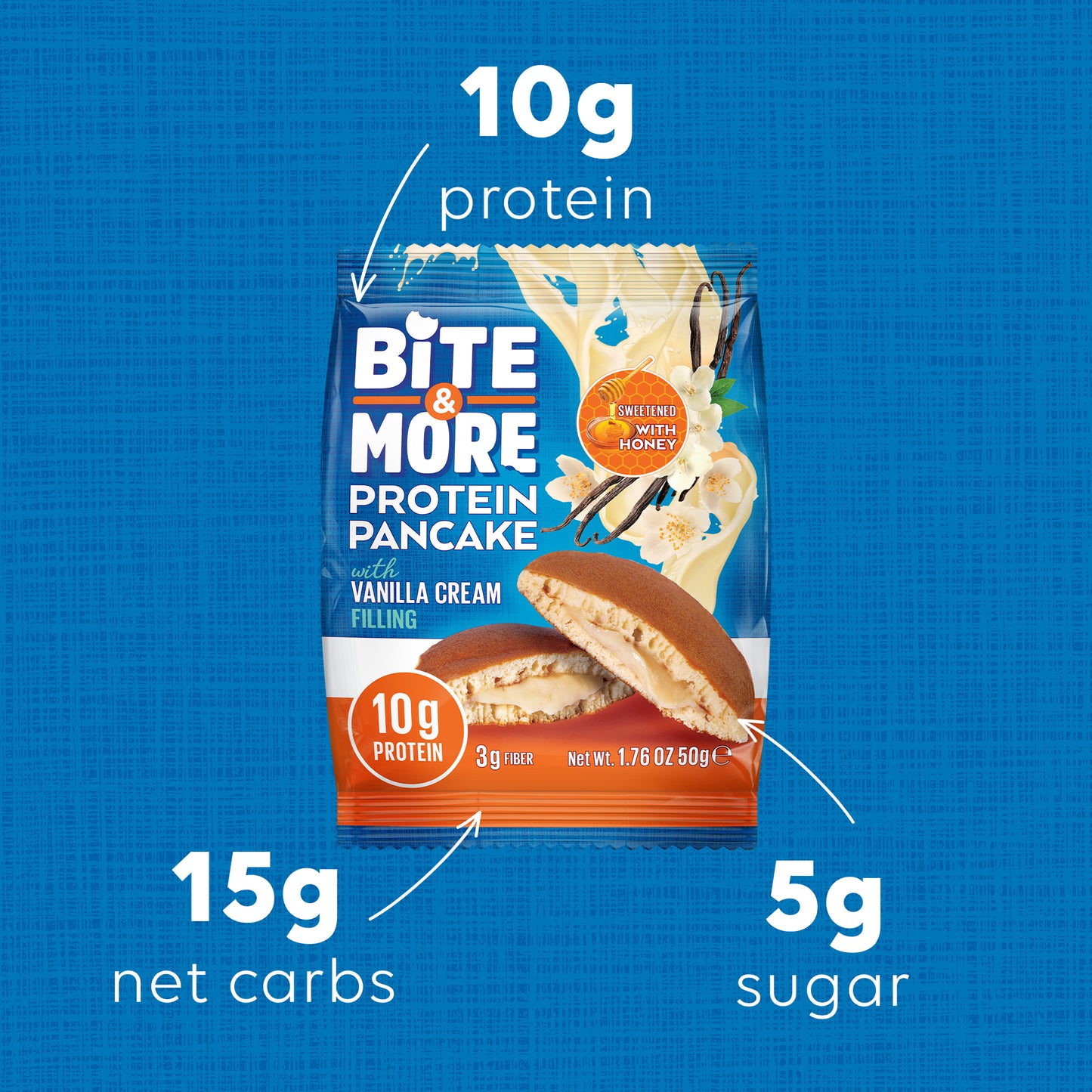 Bite & More Clătită Proteică cu Cremă de Vanilie