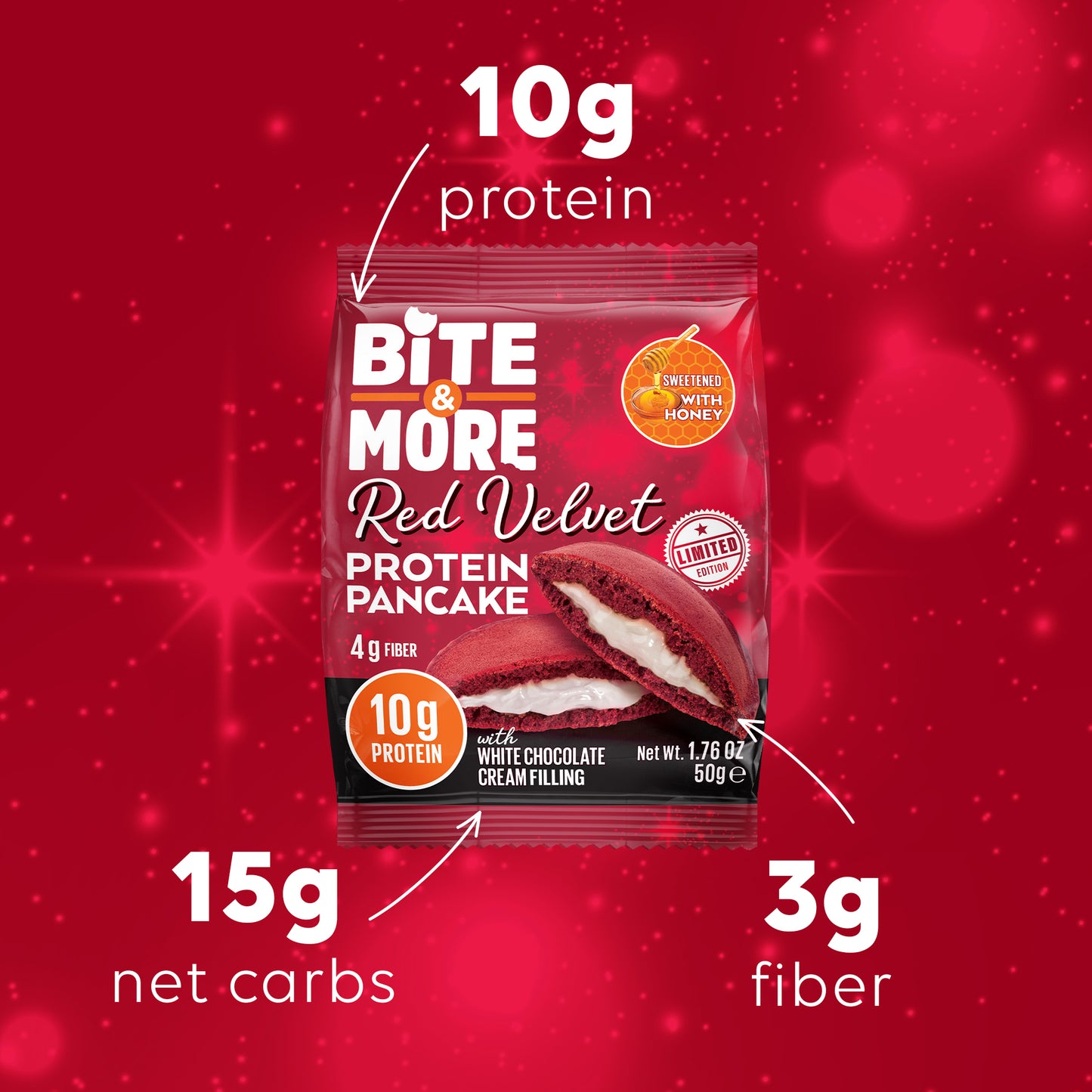 Bite & More Clătită Proteică Red Velvet