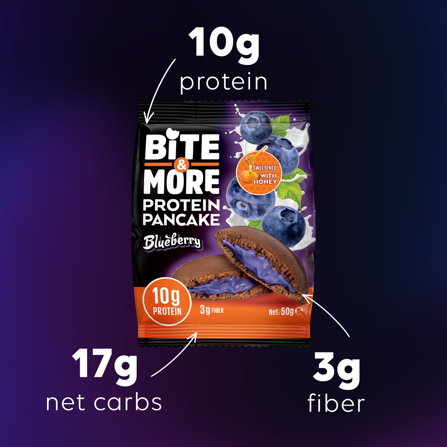 Bite & More Clătită Proteică cu Afine