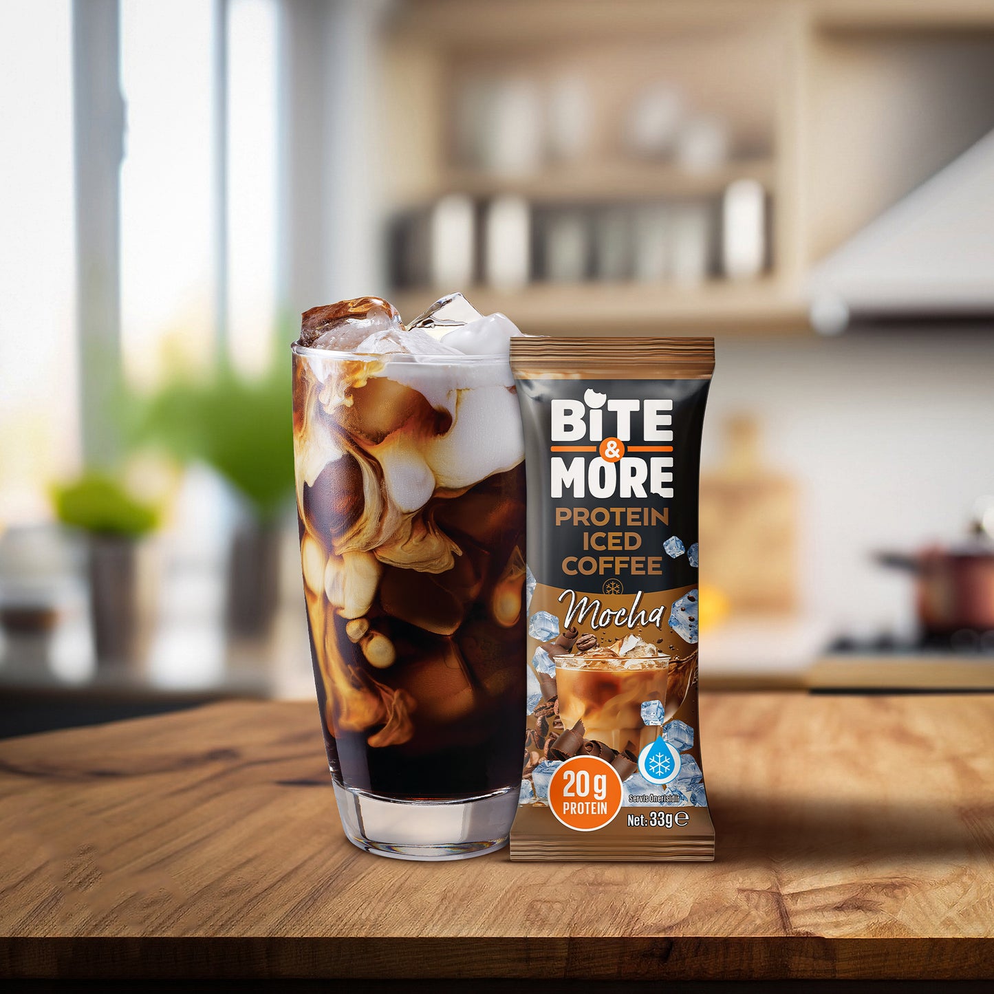Bite & More Cafea Iced Proteică - Mocha