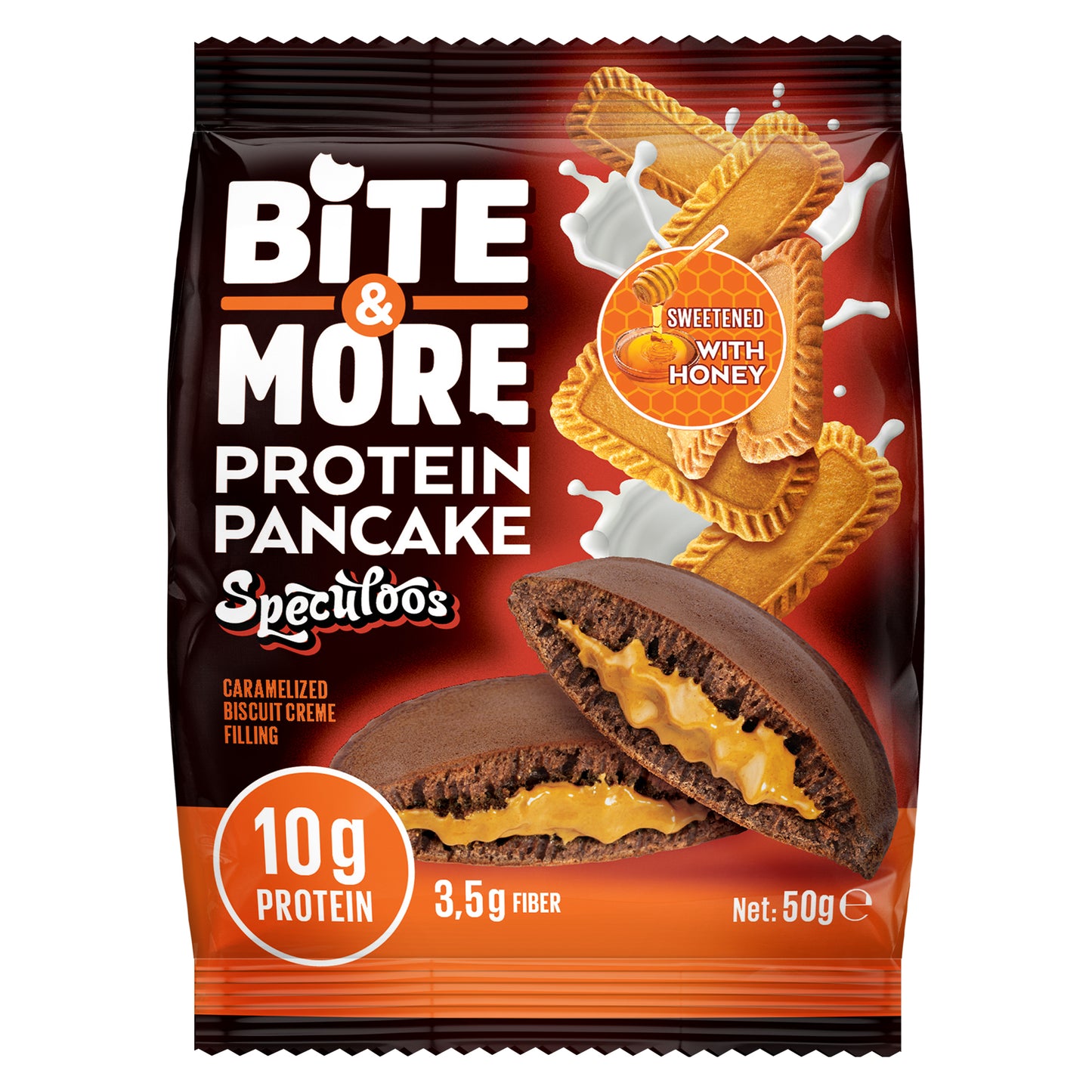 Bite & More Clătită Proteică Speculoos Caramelized Biscuit Creme Filling