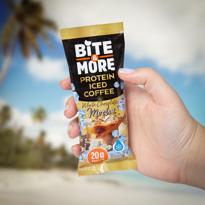 Bite & More Cafea Iced Proteică - Mocha cu Ciocolată Albă