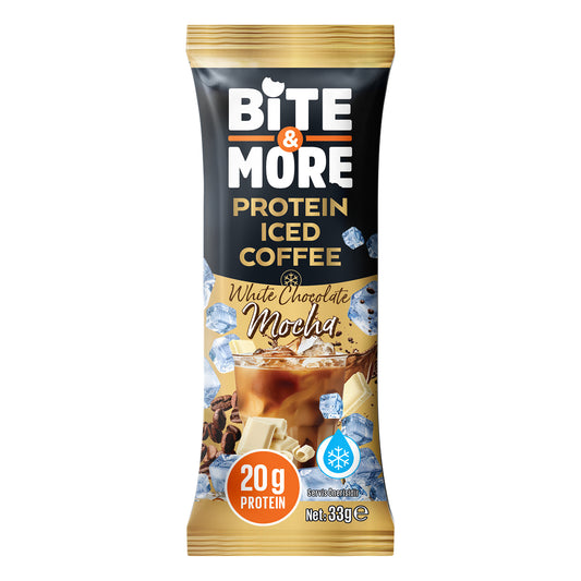 Bite & More Cafea Iced Proteică - Mocha cu Ciocolată Albă